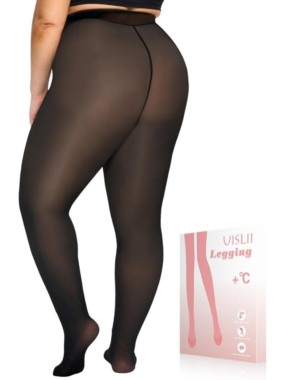 Cozy Plus Size Fleece-Lined Tights for Women | Warm Winter Leggings